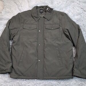 Mack Russo Jacket Mens L Green‎ Range Coat Pockets Zip Up Softshell Preppy New